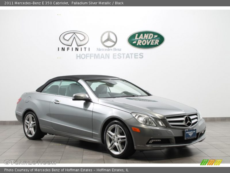 Palladium Silver Metallic / Black 2011 Mercedes-Benz E 350 Cabriolet