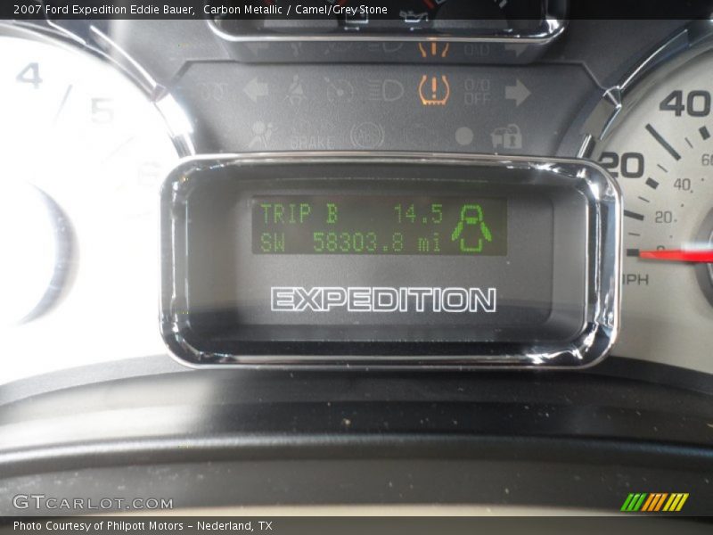 Carbon Metallic / Camel/Grey Stone 2007 Ford Expedition Eddie Bauer