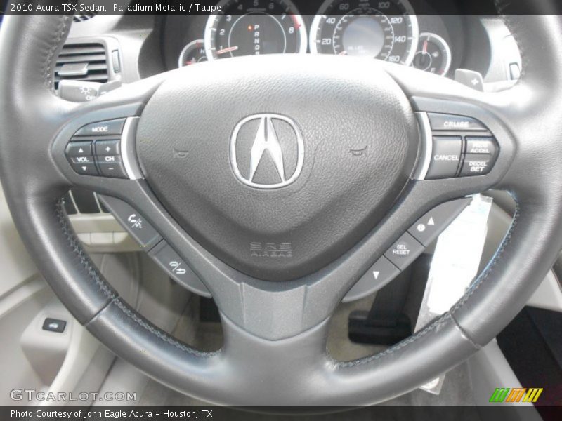 Palladium Metallic / Taupe 2010 Acura TSX Sedan