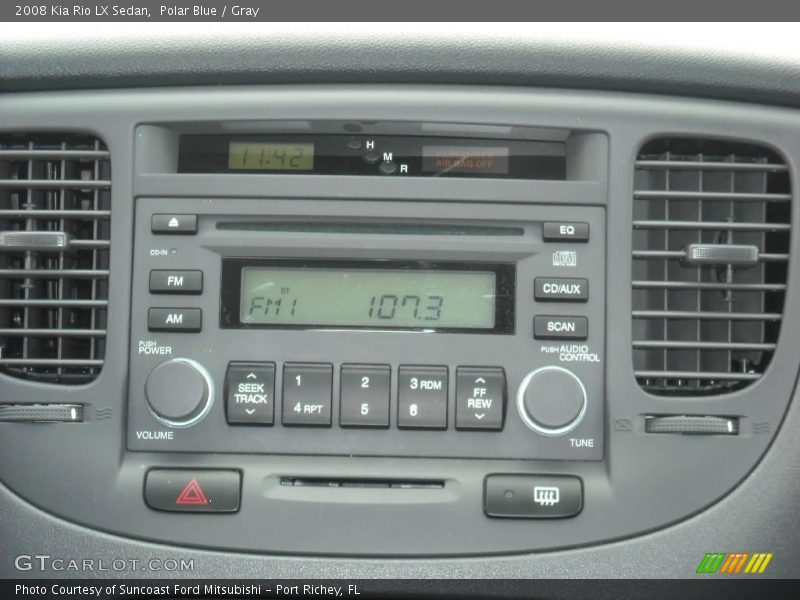 Polar Blue / Gray 2008 Kia Rio LX Sedan