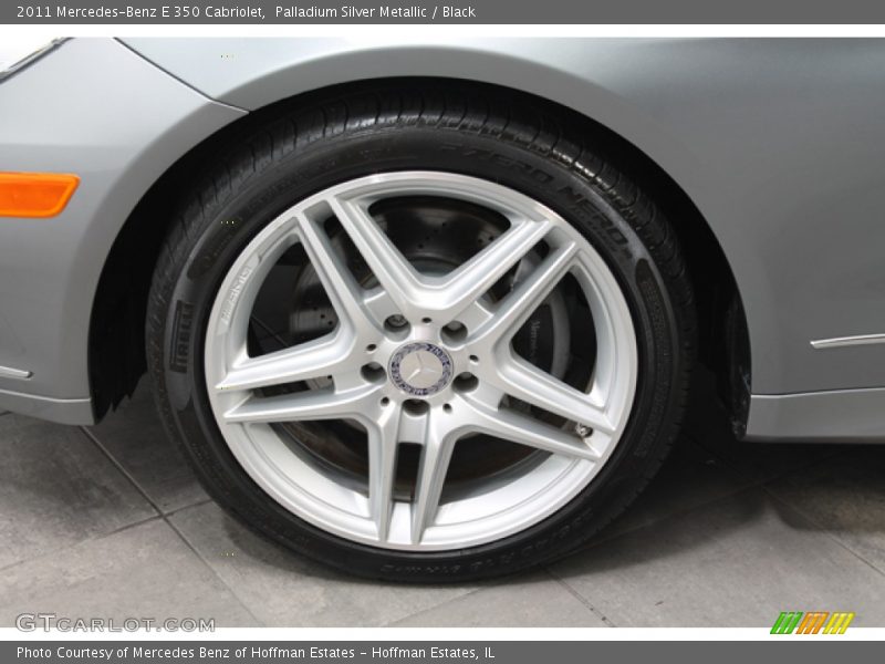 Palladium Silver Metallic / Black 2011 Mercedes-Benz E 350 Cabriolet