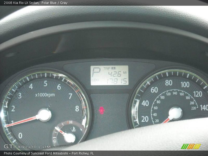 Polar Blue / Gray 2008 Kia Rio LX Sedan