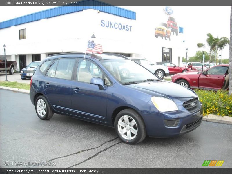 Velvet Blue / Beige 2008 Kia Rondo LX V6