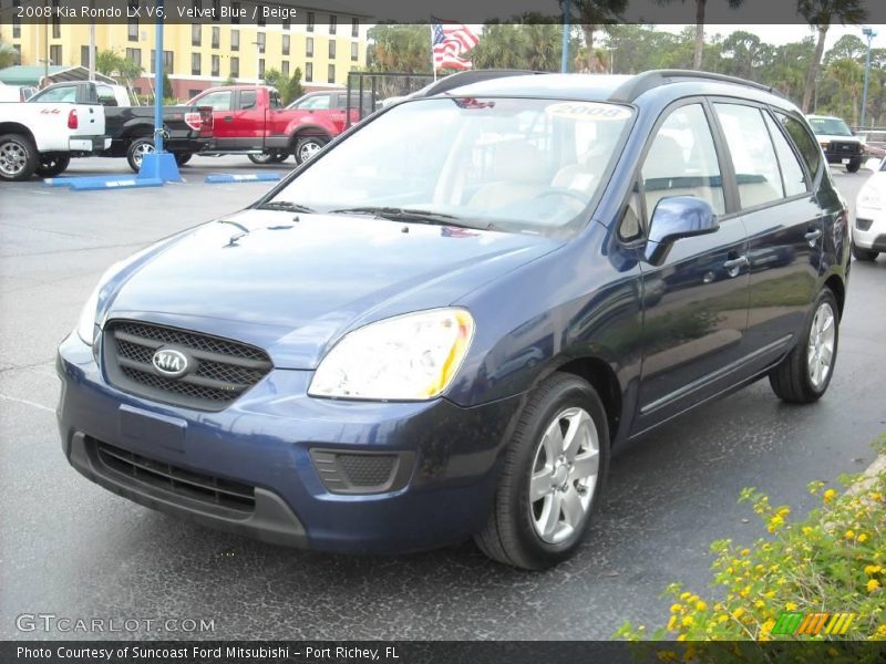 Velvet Blue / Beige 2008 Kia Rondo LX V6