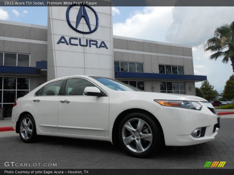 Premium White Pearl / Taupe 2011 Acura TSX Sedan