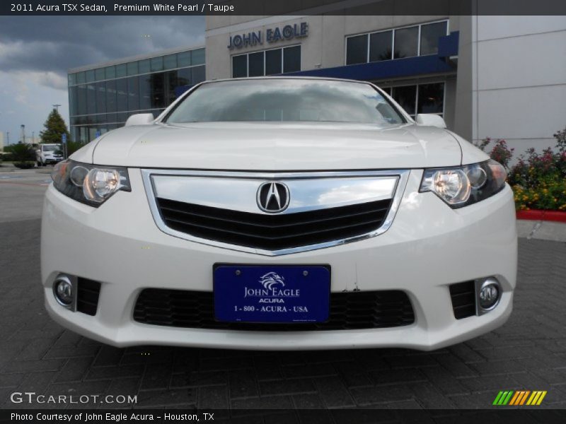 Premium White Pearl / Taupe 2011 Acura TSX Sedan