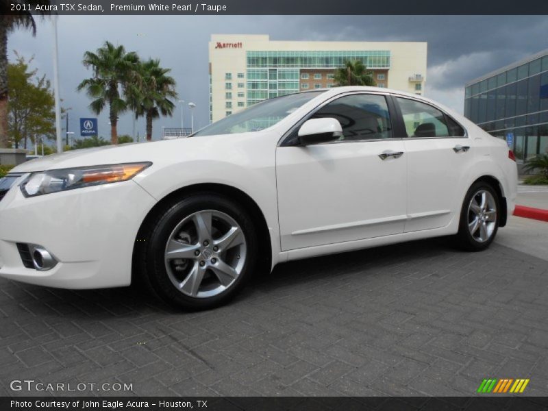 Premium White Pearl / Taupe 2011 Acura TSX Sedan