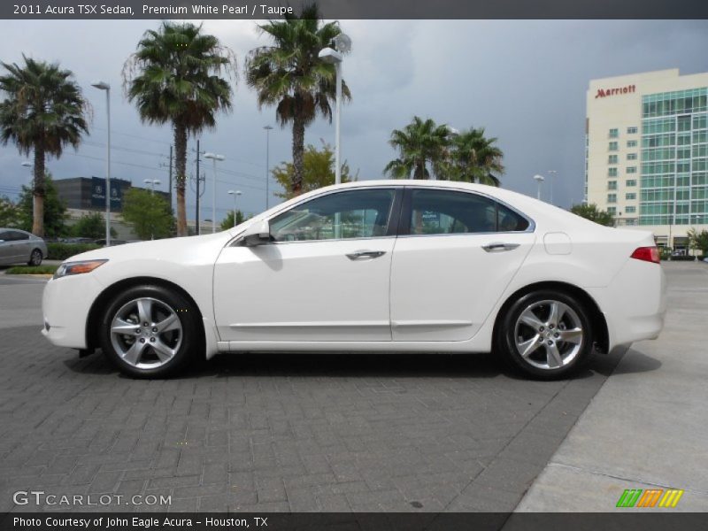 Premium White Pearl / Taupe 2011 Acura TSX Sedan