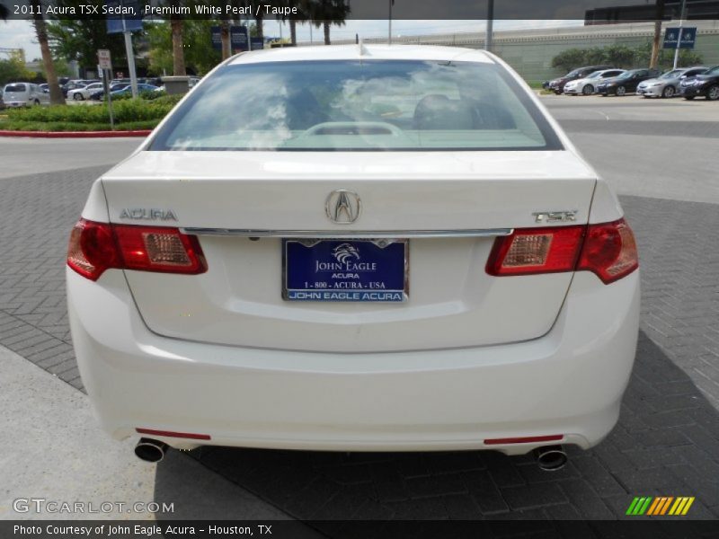 Premium White Pearl / Taupe 2011 Acura TSX Sedan