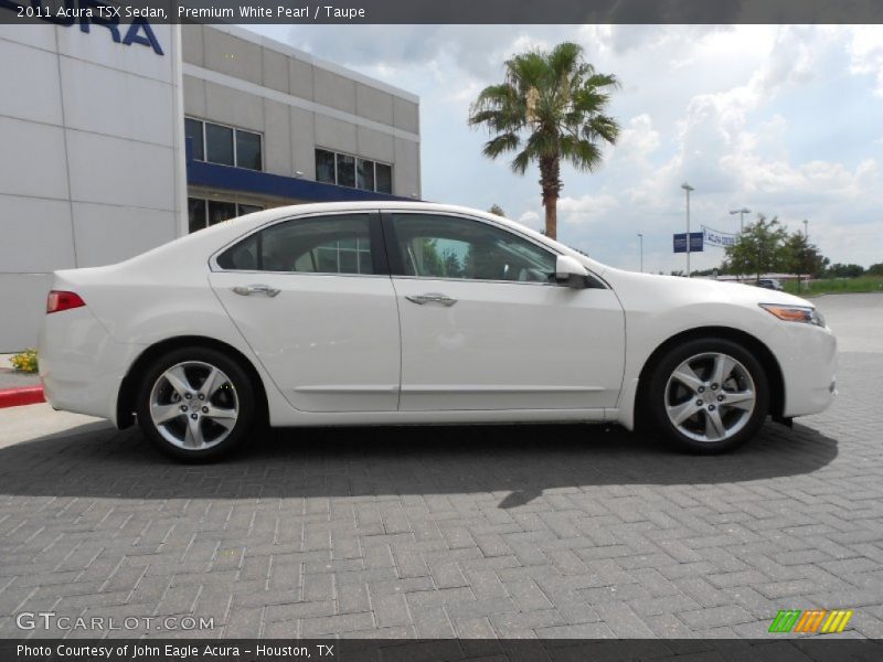 Premium White Pearl / Taupe 2011 Acura TSX Sedan