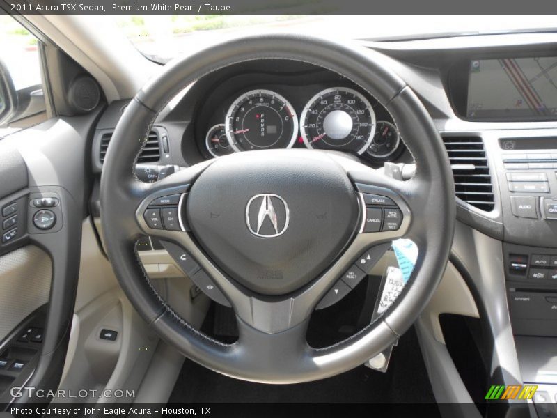 Premium White Pearl / Taupe 2011 Acura TSX Sedan