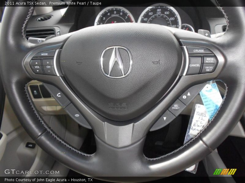 Premium White Pearl / Taupe 2011 Acura TSX Sedan
