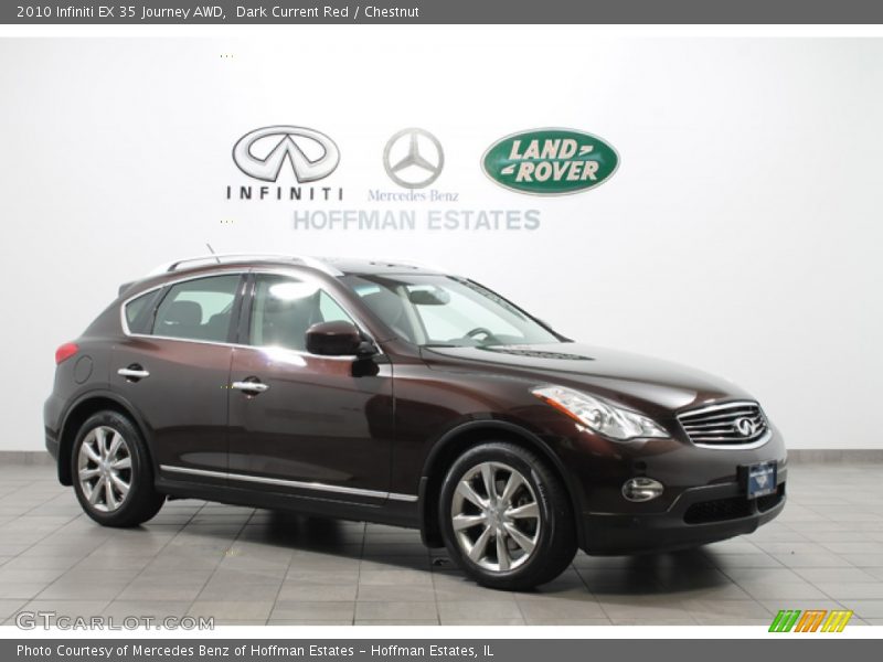 Dark Current Red / Chestnut 2010 Infiniti EX 35 Journey AWD