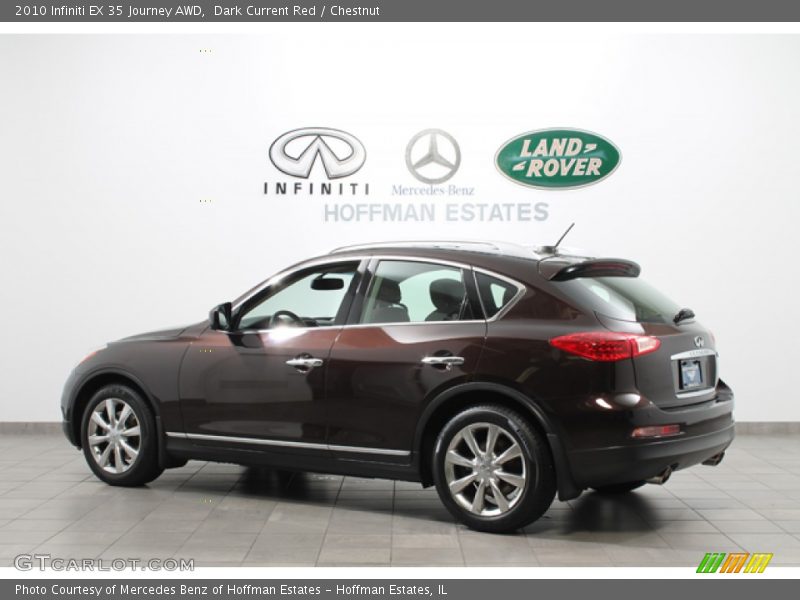 Dark Current Red / Chestnut 2010 Infiniti EX 35 Journey AWD