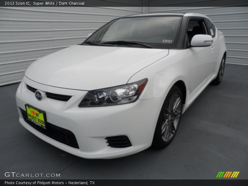 Super White / Dark Charcoal 2013 Scion tC