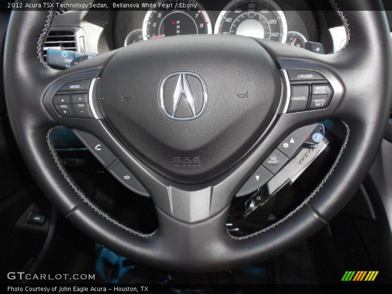 Bellanova White Pearl / Ebony 2012 Acura TSX Technology Sedan