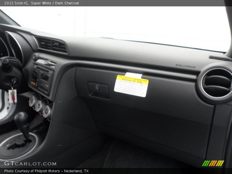 Super White / Dark Charcoal 2013 Scion tC