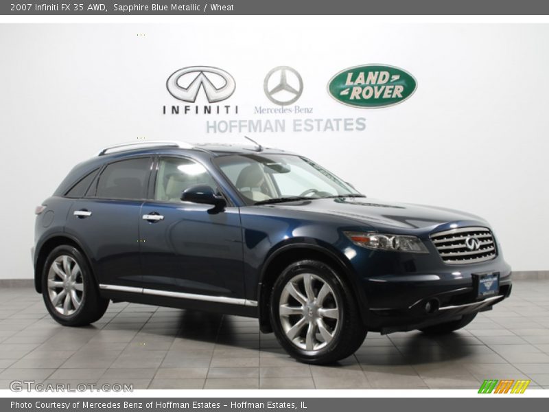 Sapphire Blue Metallic / Wheat 2007 Infiniti FX 35 AWD
