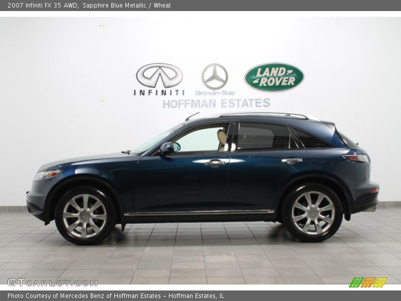 Sapphire Blue Metallic / Wheat 2007 Infiniti FX 35 AWD