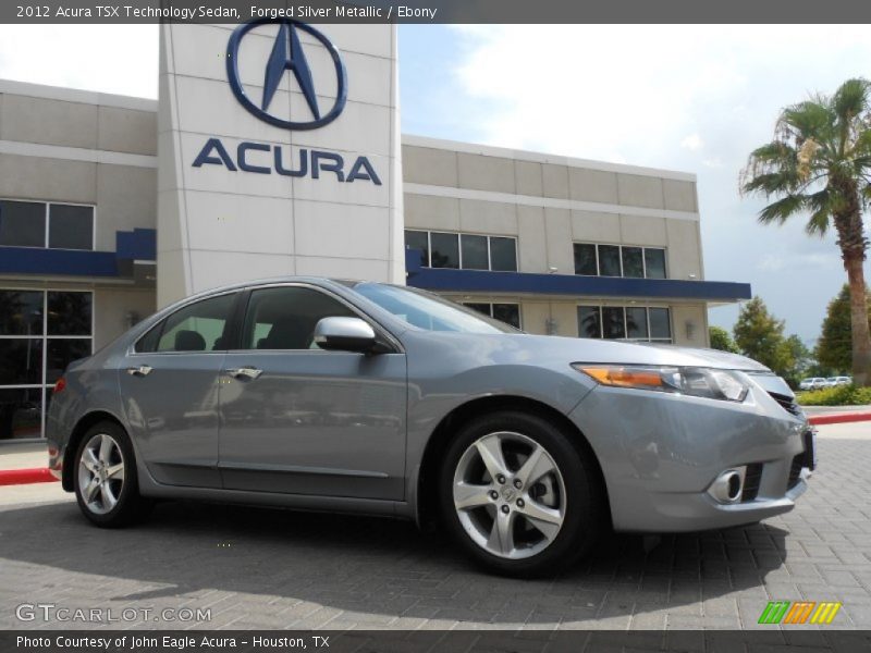 Forged Silver Metallic / Ebony 2012 Acura TSX Technology Sedan