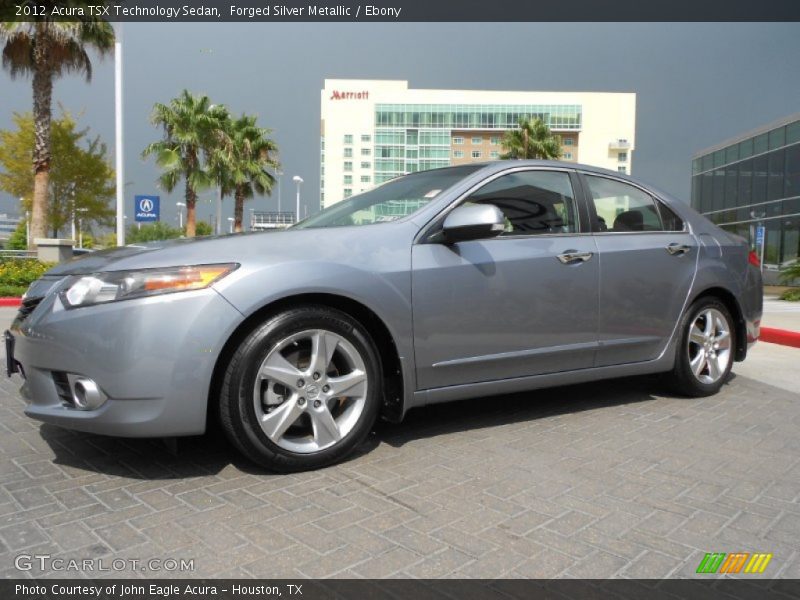 Forged Silver Metallic / Ebony 2012 Acura TSX Technology Sedan