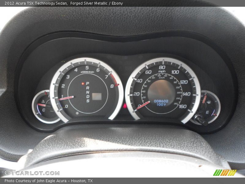 Forged Silver Metallic / Ebony 2012 Acura TSX Technology Sedan