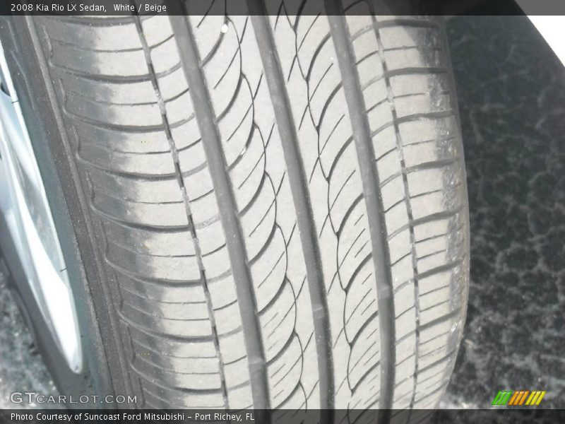 White / Beige 2008 Kia Rio LX Sedan