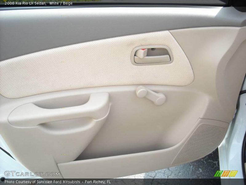 White / Beige 2008 Kia Rio LX Sedan
