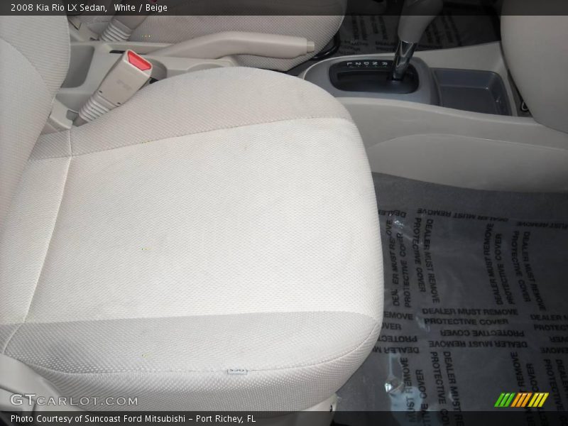 White / Beige 2008 Kia Rio LX Sedan