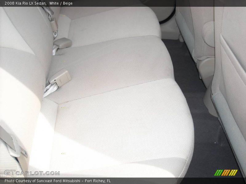 White / Beige 2008 Kia Rio LX Sedan