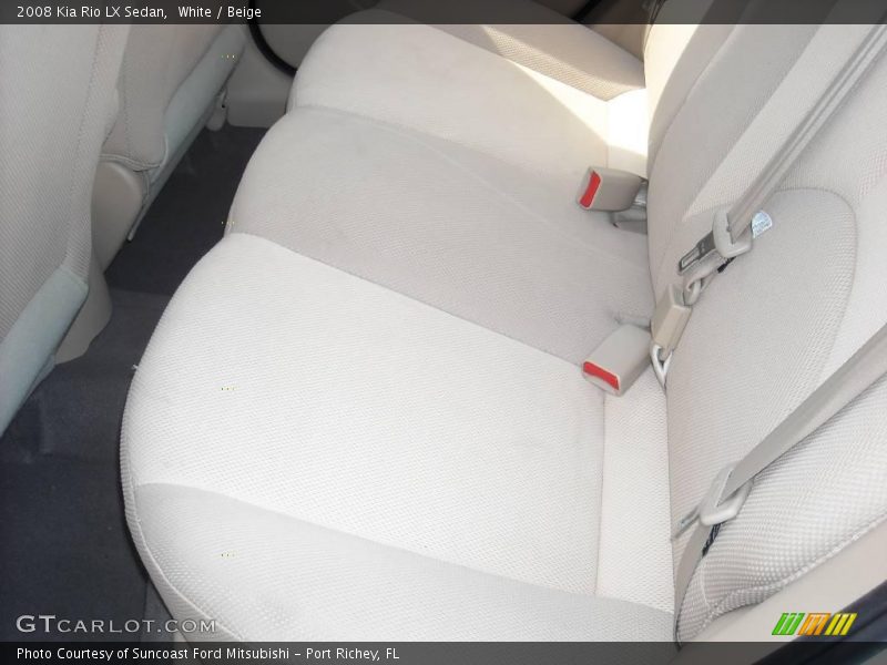 White / Beige 2008 Kia Rio LX Sedan