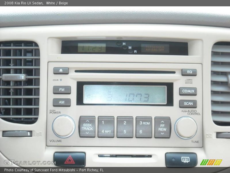 White / Beige 2008 Kia Rio LX Sedan