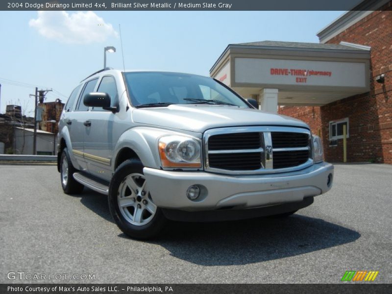 Brilliant Silver Metallic / Medium Slate Gray 2004 Dodge Durango Limited 4x4