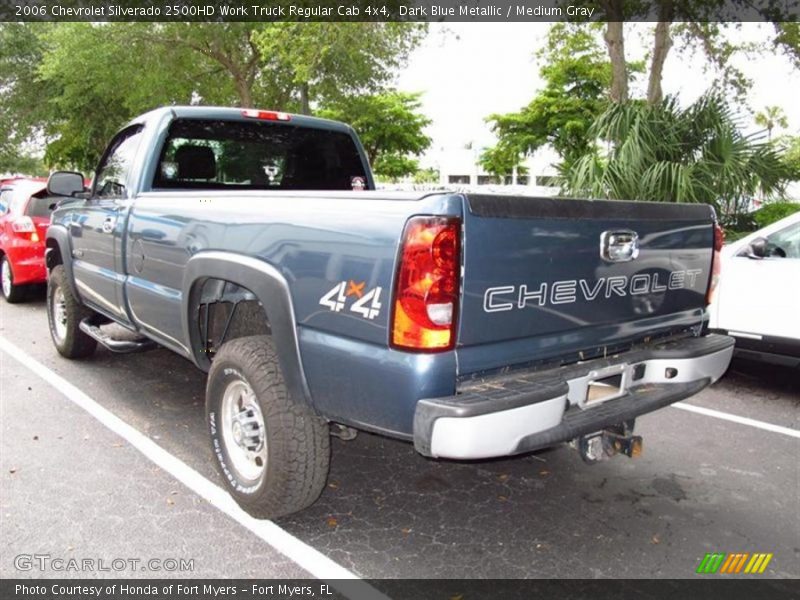 Dark Blue Metallic / Medium Gray 2006 Chevrolet Silverado 2500HD Work Truck Regular Cab 4x4