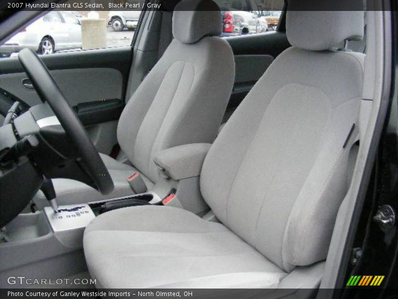 Black Pearl / Gray 2007 Hyundai Elantra GLS Sedan