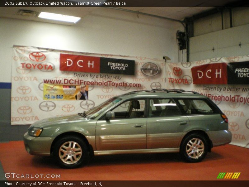 Seamist Green Pearl / Beige 2003 Subaru Outback Limited Wagon
