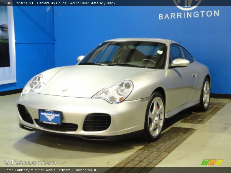 Arctic Silver Metallic / Black 2002 Porsche 911 Carrera 4S Coupe