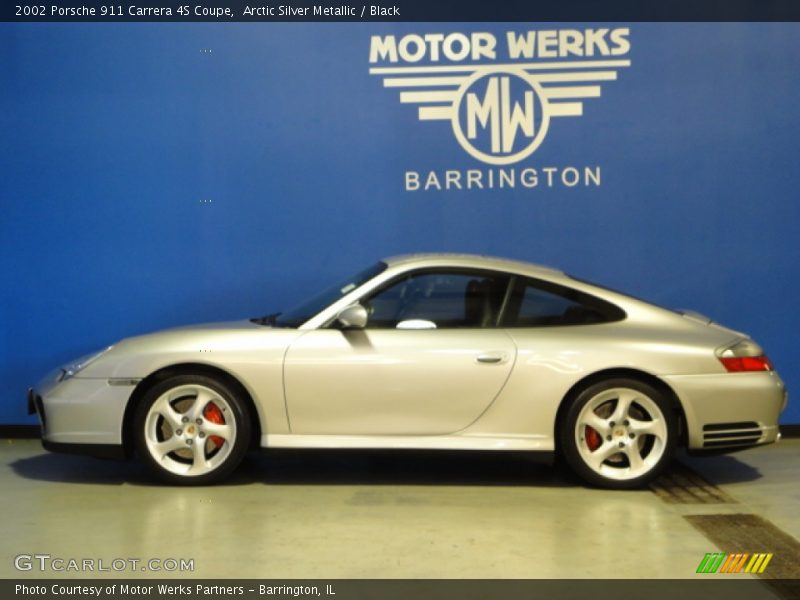 Arctic Silver Metallic / Black 2002 Porsche 911 Carrera 4S Coupe