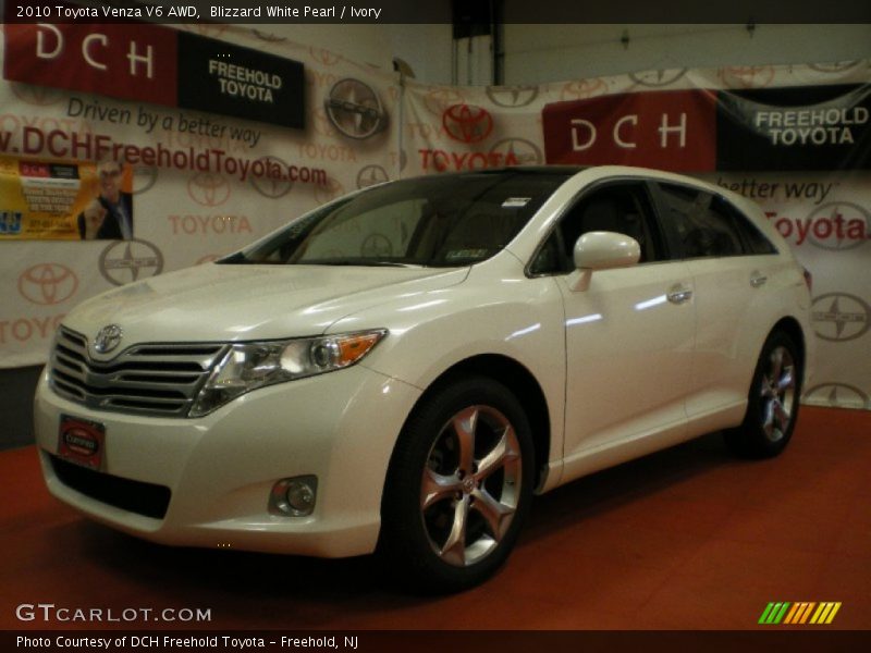 Blizzard White Pearl / Ivory 2010 Toyota Venza V6 AWD