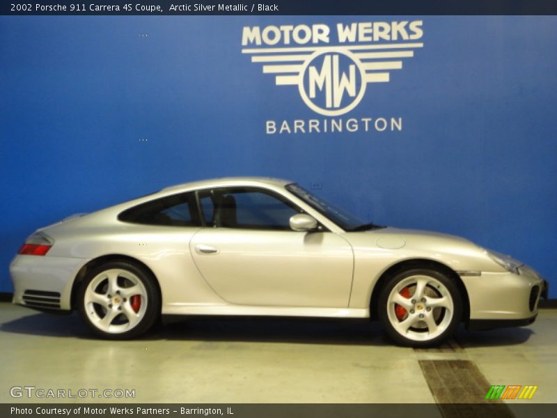 Arctic Silver Metallic / Black 2002 Porsche 911 Carrera 4S Coupe