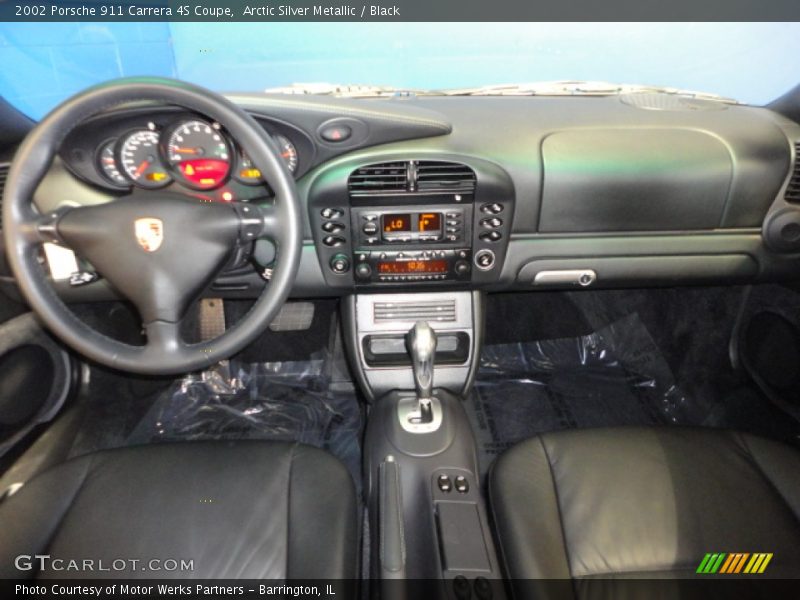 Arctic Silver Metallic / Black 2002 Porsche 911 Carrera 4S Coupe