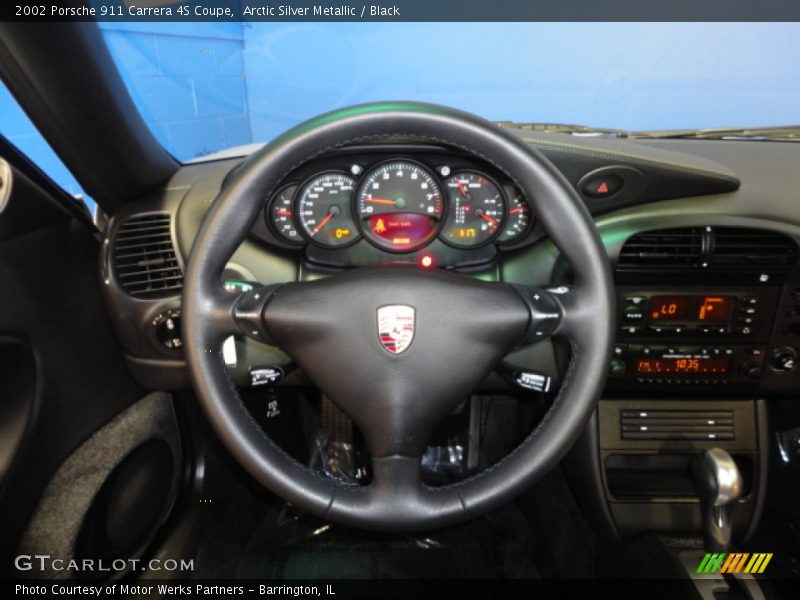 Arctic Silver Metallic / Black 2002 Porsche 911 Carrera 4S Coupe