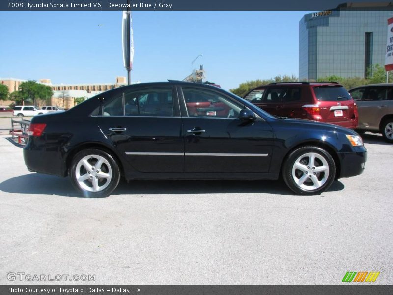 Deepwater Blue / Gray 2008 Hyundai Sonata Limited V6