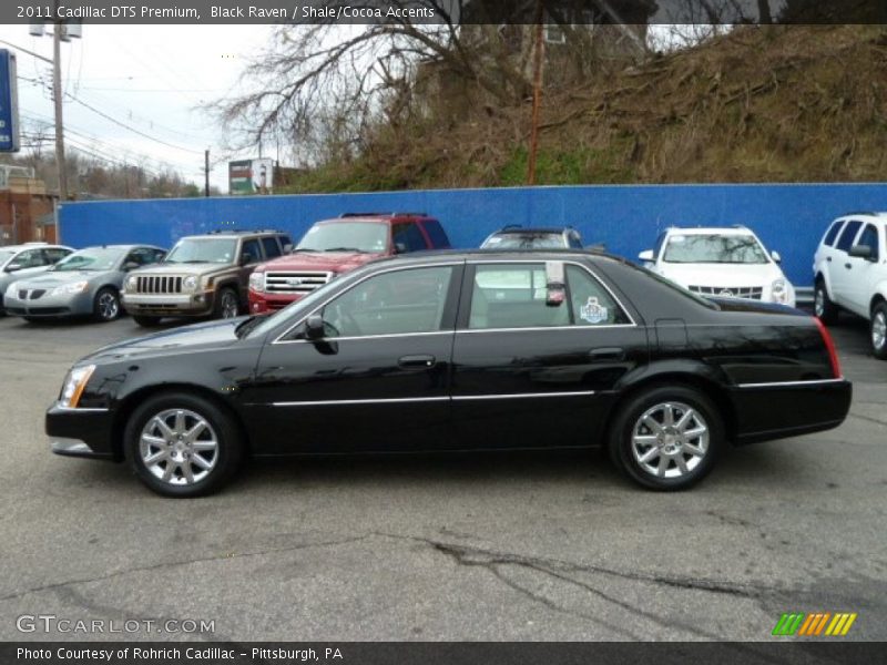 Black Raven / Shale/Cocoa Accents 2011 Cadillac DTS Premium