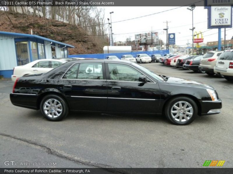 Black Raven / Shale/Cocoa Accents 2011 Cadillac DTS Premium