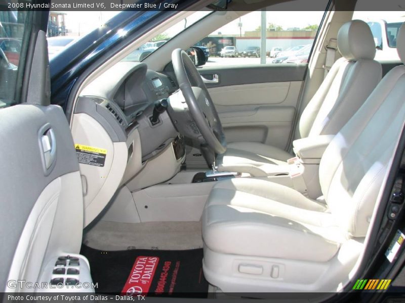Deepwater Blue / Gray 2008 Hyundai Sonata Limited V6