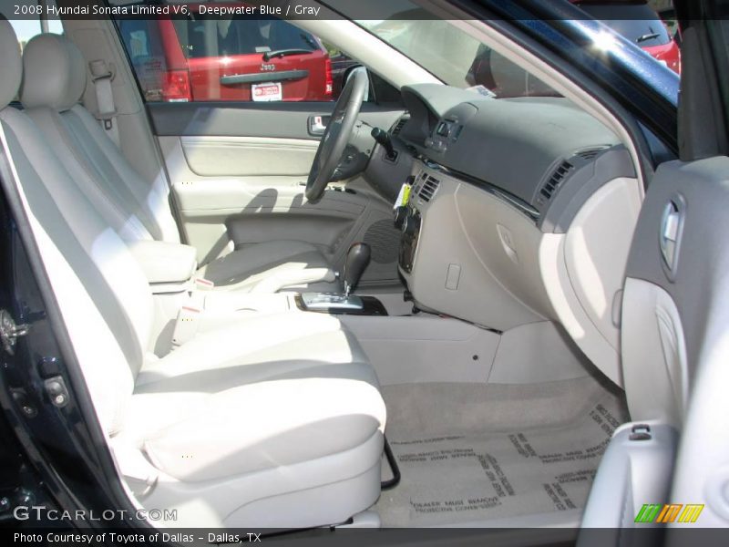 Deepwater Blue / Gray 2008 Hyundai Sonata Limited V6