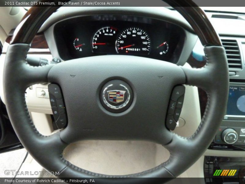 Black Raven / Shale/Cocoa Accents 2011 Cadillac DTS Premium
