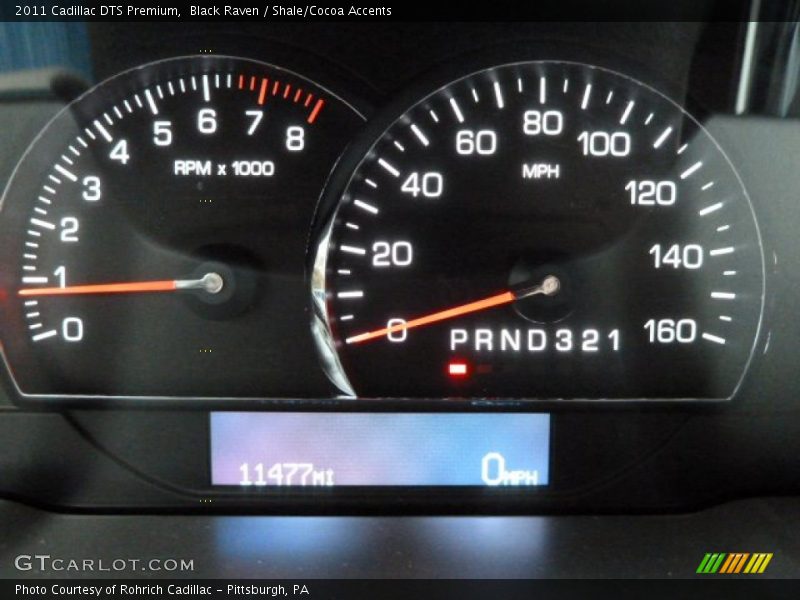 Black Raven / Shale/Cocoa Accents 2011 Cadillac DTS Premium