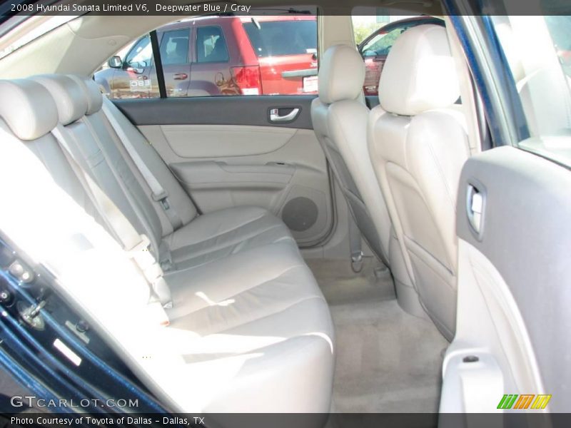 Deepwater Blue / Gray 2008 Hyundai Sonata Limited V6
